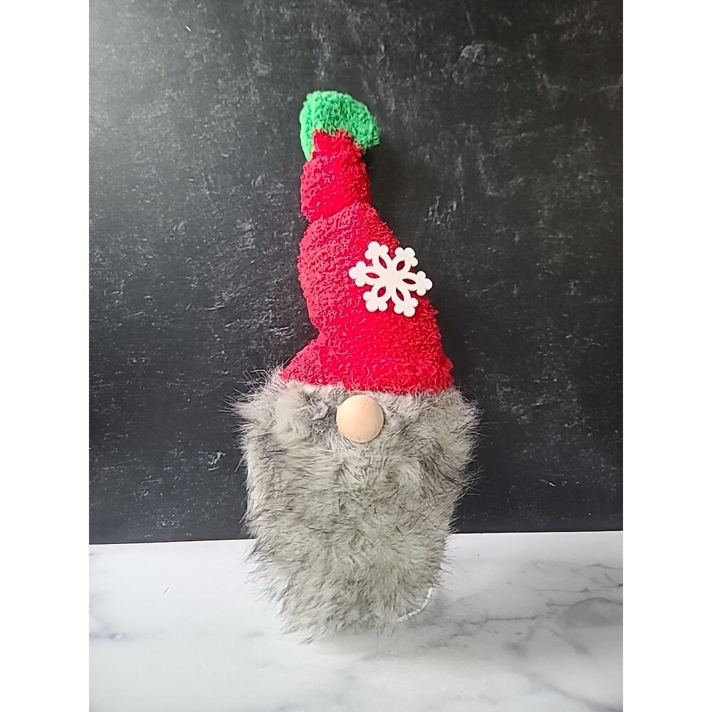 Christmas Gnome Lidded Glass Jar Handmade